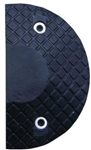 Speed Busters - High Profile HD Rubber Speed Hump Black Speed Hump End Cap 210 X 400 X 70mm c/w cable channel 45x45mm