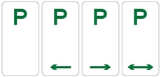 Parking Sign - P No Limit 225x450mm