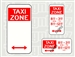 Taxi Zone Sign 225x450mm