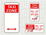 Taxi Zone Sign 225x450mm