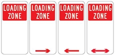 Loading Zone Sign 225x450mm