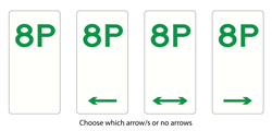 8P 8 hour parking sign timed-parking
