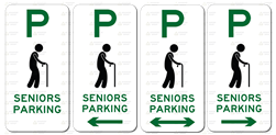 Seniors Parking Only Sign