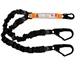 LINQ Double Elasticated Lanyard with 1 x Snap Hook and 2 x Double Action Scaff Hooks