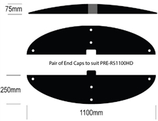 Pair of Heavy Duty SPEED HUMP End Caps