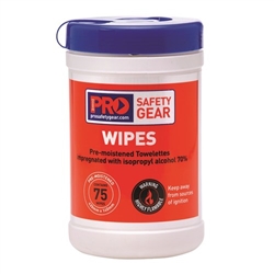 Pro Choice Safety Gear Isopropyl Wipes 75 Wipe Cannister