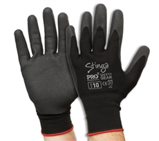 STINGA Gloves c/w Black PVC Foam on Nylon Liner