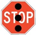 STOP WHEN SIGNALS BLACKED OUT OR FLASHING