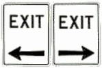 Exit Sign with choice of arrow