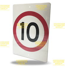 Speed Limit (Speed Restriction) Sign 10 Kph