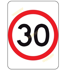 Speed Limit (Speed Restriction) Sign 30 kph