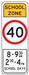 School Zone Sign (VicRoads style) 450x1270