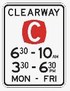 Clearway (specified times)
