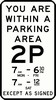 Internal Reminder of Parking Area