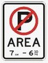 No Parking Area (w.times)