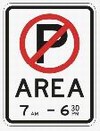 No Parking Area (w.times)