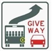 Give Way to Buses  (self adhesive)