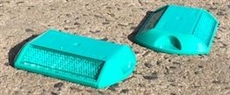 Cats Eyes - Reflective Road/Pavement Markers - Green.  2 Way