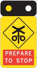 Advance Railway Active Warning Sign