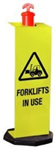 Forklifts In Use Sign For Temporary T-Top Bollards