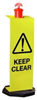 Keep Clear Sign for Temporary T-Top Bollards
