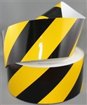 Class 2 Reflective Tape Black/Yellow 100mm x 45.7mtr roll
