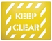 Keep Clear Stencil - 600x400mm Polypropylene Stencil