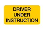 Mini Driver Under Instruction Sign Plates (plastic NON-reflective)