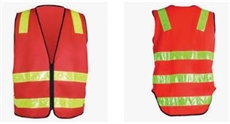High Visibility Safety Vest w. reflective stripes