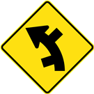 Successive Side Road Junction on a Curve L/R