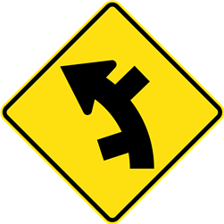 Successive Side Road Junction on a Curve L/R