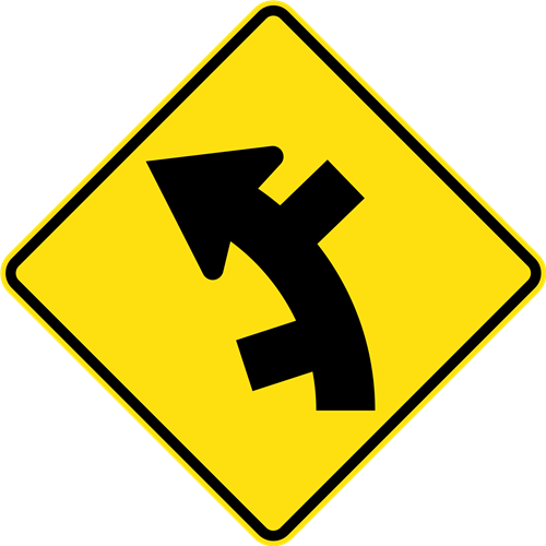Successive Side Road Junction on a Curve L/R