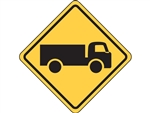 A Size Trucks Crossing or Entering Sign