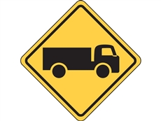 A Size Trucks Crossing or Entering Sign