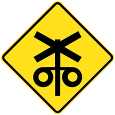 Railway Level Crossing Flashing Signal Ahead