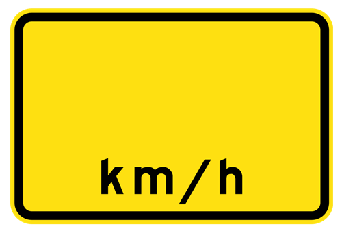 Advisory Speed Sign