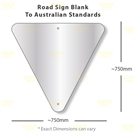 750x750mm 1.6mm thick Triangle aluminium road sign blanks