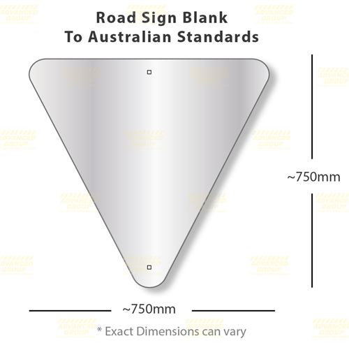 750x750mm 1.6mm thick Triangle aluminium road sign blanks