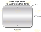 450x300mm 1.6mm thick Aluminium Sign Blanks