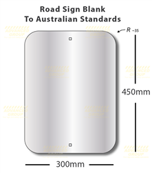 300x450mm 1.6mm thick Aluminium Sign Blanks