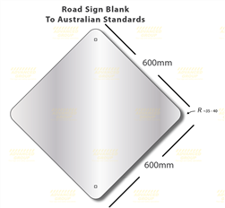 600x600mm 1.6mm thick Aluminium road sign blanks