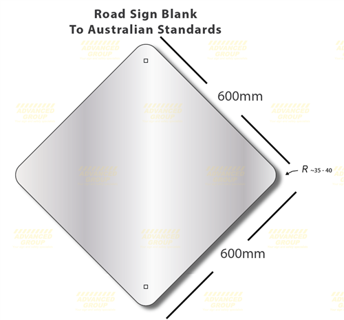 600x600mm 1.6mm thick Aluminium road sign blanks