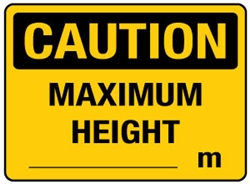 Caution Max Height Custom Sign Landscape