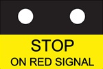 Stop On Red Signal Sign