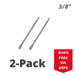 6" Long 3/8" Magnetic Socket Driver 2 Pack