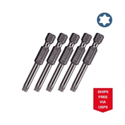 Torx #25 Power Bit 2-3/4" Pack of 5