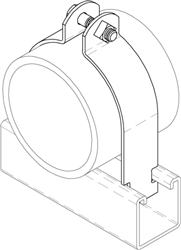 4" EMT Pipe Clamp For Strut