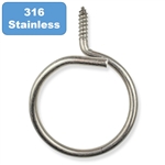 2" Stainless Steel Bridle Ring Wood Thread Box of 25