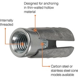 3/8" Hollow Drop In Anchor Box of 50 Simpson HDIA37