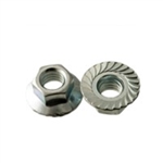 1/4-20 Serrated Hex Flange Nut 100 Pieces